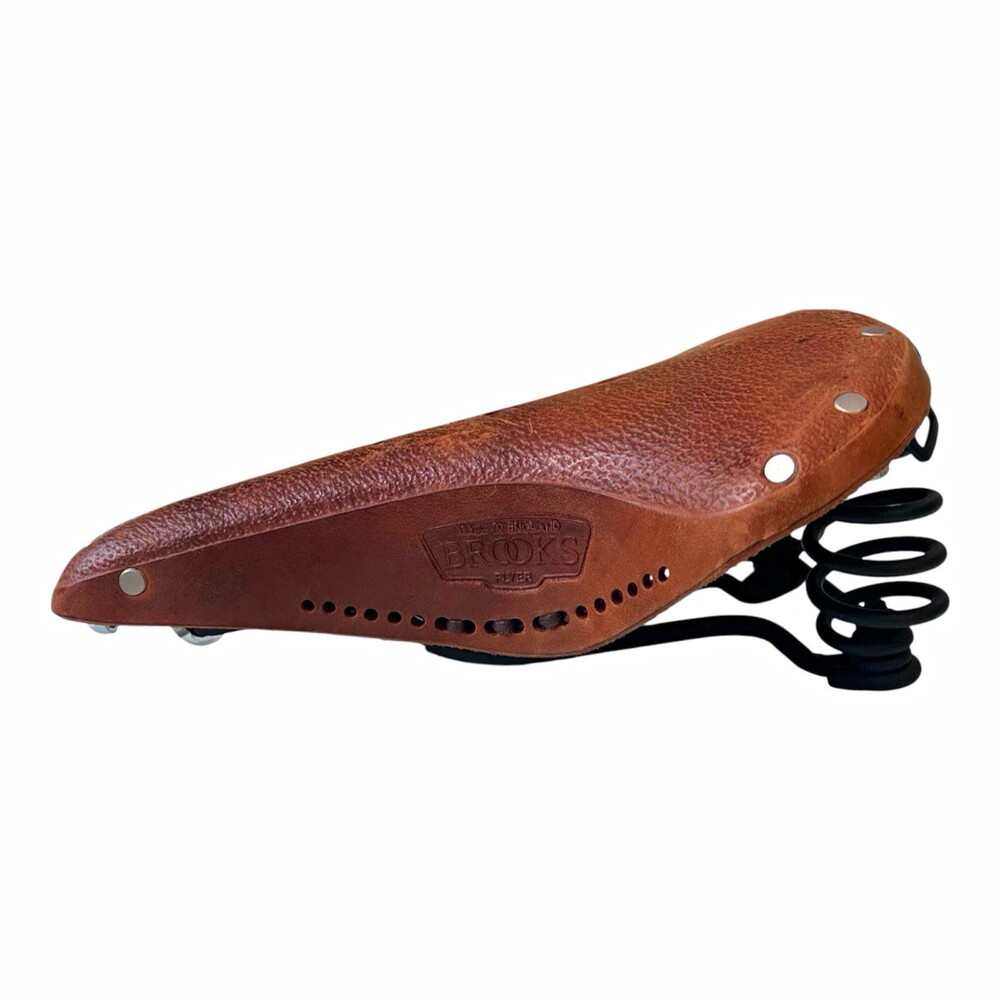Brooks England B135 Leather Bicycle Saddle Brown Vintage Double Coil Spring Seat